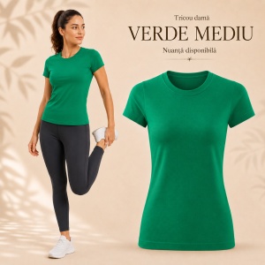Tricou Damă Sport, pentru sala, alergare, divere activitari sportive, 100% Poliester Extra Dry, Uscare Rapidă, 18 Culori, XS–2XL - Img 26