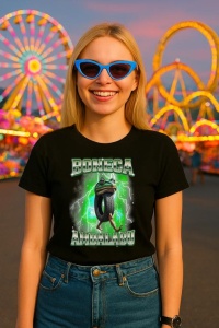 Tricou Dama Tralalero TraLaLa cu Boneca Ambalabu Brainrot Humor Meme - Img 3