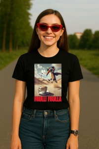 Tricou Dama Tralalero TraLaLa cu Frulli Frulla Italian Brainrot Meme - Img 4