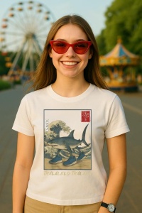 Tricou Dama Tralalero TraLaLa cu Italian Brainrot Japanese