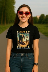 Tricou Dama Tralalero TraLaLa cu Lirili Larila Funny Italian Brainrot Meme - Img 5