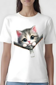 Tricou dama - Zipping Cat v6