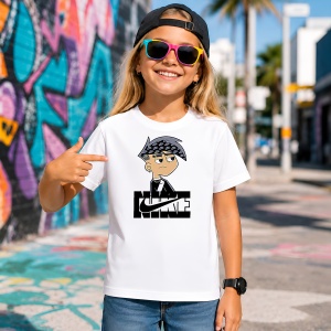 Tricou Danny Phantom Stil Anime Urban Logo Negru Street Design, din bumbac 100% Copii | Dama | Barbat - Img 4