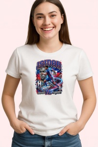 Tricou Danylo Isidor Haiti Jucator Fotbal, din bumbac 100% , tricou alb pentru Copii | Dama | Barbat - Img 3