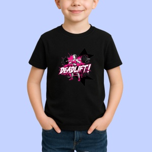 Tricou Deadlift Roz Femeie Forta, Copii | Dama | Barbat, culoare negru - Img 3