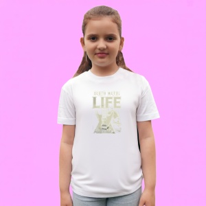 Tricou Death Metal Life Chitara Alba, Copii | Dama | Barbat - Img 3