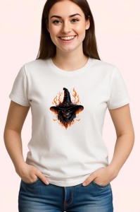 Tricou Demon inflacarat cu par negru si ochi rosii Copii | Dama | Barbat - Img 3