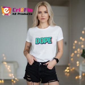 Tricou Dope Text Turcoaz Umbra Roz V2, din bumbac 100% , tricou alb pentru Copii | Dama | Barbat - Img 7
