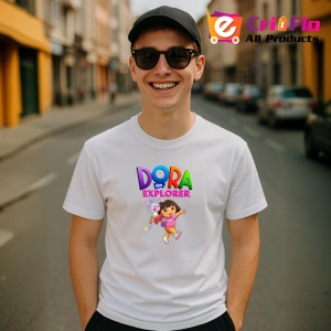 Tricou dora the explorer fetita curajoasa care exploreaza lumea cu harta si maimuta boots, Copii | Dama | Barbat - Img 5