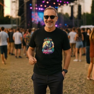 Tricou Drop Beats Not Bombs Design Urban, Copii | Dama | Barbat, culoare negru - Img 5