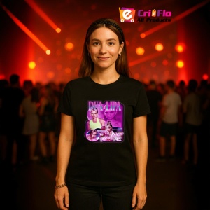 Tricou Dua Lipa - Neon Nostalgia, muzica POP, Dama | Barbat | Copii, Culoare Negru - Img 12