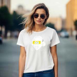 Tricou einstein sponge Tricou Alb - Copii | Dama | Barbat - Img 8