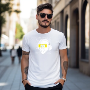 Tricou einstein sponge Tricou Alb - Copii | Dama | Barbat - Img 9
