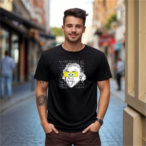 Tricou einstein sponge Tricou Negru - Copii | Dama | Barbat - Img 9