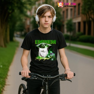 Tricou Eminem rap god verde, muzica Pop, Dama | Barbat | Copii, Culoare Negru - Img 9