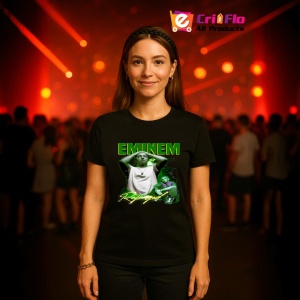 Tricou Eminem rap god verde, muzica Pop, Dama | Barbat | Copii, Culoare Negru - Img 11