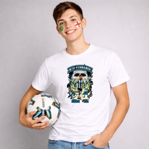 Tricou Enzo Fernandez Argentina World Cup Fifa 2026 V2, din bumbac 100%, tricou alb, Copii | Dama | Barbat - Img 2
