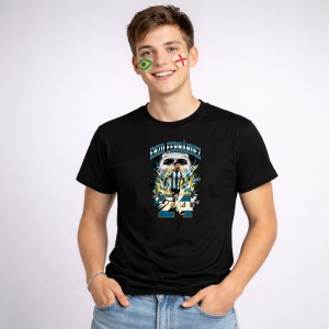 Tricou Enzo Fernandez Argentina World Cup Fifa 2026 V3, din bumbac 100%, tricou negru, Copii | Dama | Barbat - Img 3