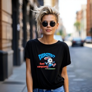 Tricou Exercitiu, oh sunt campion! Negru, Copii | Dama | Barbat - Img 11