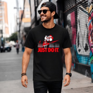 Tricou Fata Anime Street Fashion Rosu Negru Sneaker Head Balloons Design Urban, din bumbac 100%, tricou negru, Copii | Dama | Barbat - Img 5