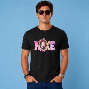 Tricou Fata Gamer Anime Roz Estetic Litere Urban Cat Ears, din bumbac 100%, tricou negru, Copii | Dama | Barbat - Img 3
