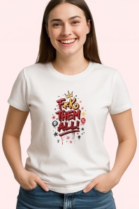 Tricou Fck Them All Atitudine Rebel, Copii | Dama | Barbat - Img 4