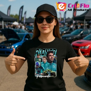 Tricou Fernando Alonso Colaj Echipa Aston Martin Formula 1, Copii | Dama | Barbat - Img 7