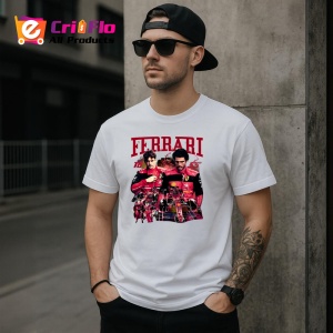 Tricou Ferrari Echipa Postere Charles Leclerc Carlos Sainz, Copii | Dama | Barbat - Img 6