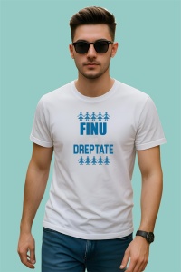 Tricou Finu Are Dreptate Traditional, din bumbac 100%, tricou alb, Dama | Barbat - Img 2