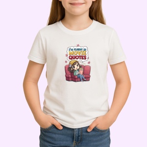 Tricou Fluent In Movie Quotes Fata Canapea, Copii | Dama | Barbat - Img 2
