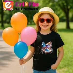 Tricou Fluture colorat cu accente portocalii si albastre realist Copii | Dama | Barbat Barbat - Img 19
