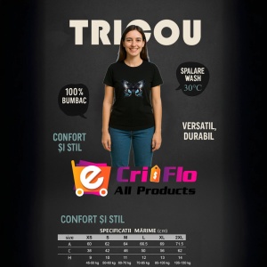 Tricou Fluture negru cu albastru pe margini design elegant Copii | Dama | Barbat Barbat - Img 24
