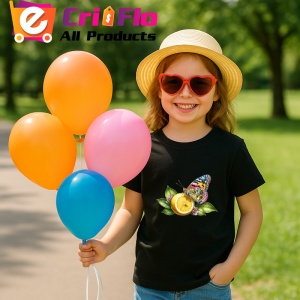 Tricou Fluture pe lamaie si frunze verzi desen estival Copii | Dama | Barbat Barbat - Img 19