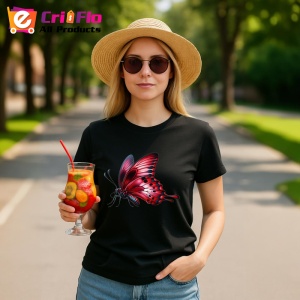 Tricou Fluture rosu aprins in zbor stil elegant si dinamic Copii | Dama | Barbat Barbat - Img 22