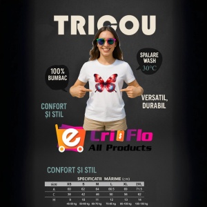 Tricou Fluture rosu cu negru si accente albastre stil regal Copii | Dama | Barbat Barbat - Img 12