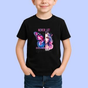 Tricou Fluture si femeie pastel mesaj motivational never let anyone dull your sparkle Copii | Dama | Barbat Barbat - Img 5