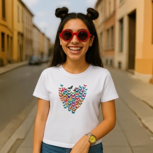 Tricou Fluturi In forma de inima - Copii | Dama | Barbat - Img 2