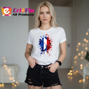 Tricou France Steag Splash Art, Copii | Dama | Barbat
