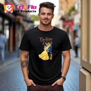 Tricou Frumoasa si bestia poveste clasica de dragoste animata Disney, Copii | Dama | Barbat , tricou negru - Img 10