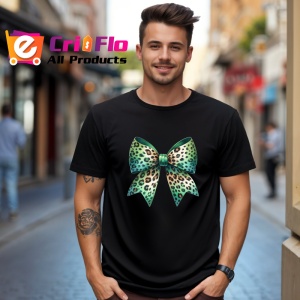 Tricou Fundita verde menta cu imprimeu leopard si accente aurii Copii | Dama | Barbat Barbat - Img 17
