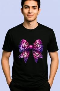 Tricou Fundita violet si roz cu imprimeu leopard stil cool edgy Copii | Dama | Barbat Barbat - Img 5