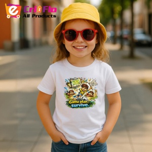 Tricou Game Plan Survive Copii Fotbal Minge, din bumbac 100% , tricou alb pentru Copii | Dama | Barbat - Img 5