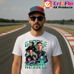 Tricou George Russell Poster Colaj Echipa Mercedes Formula 1, Copii | Dama | Barbat - Img 5