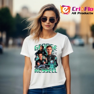 Tricou George Russell Poster Colaj Echipa Mercedes Formula 1, Copii | Dama | Barbat - Img 9