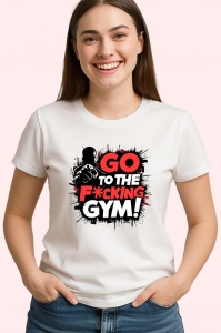 Tricou Go To The Fcking Gym Negru Rosu, Copii | Dama | Barbat - Img 3
