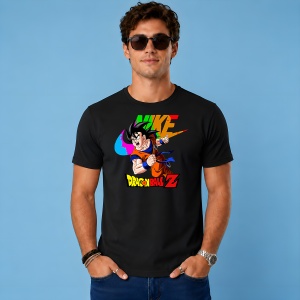 Tricou Goku Dragon Ball Z Power Up Ilustratie Urbana, din bumbac 100%, tricou negru, Copii | Dama | Barbat - Img 3