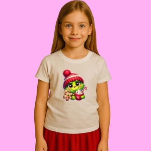 Tricou Grinch Christmas Cu Bomboane, din bumbac 100%, tricou alb, Copii | Dama | Barbat