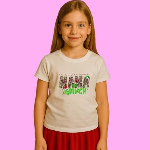Tricou Grinch Mama, din bumbac 100%, tricou alb, Copii | Dama | Barbat