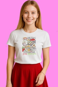 Tricou Grinch My Day Im Booked Christmas, din bumbac 100%, tricou alb, Copii | Dama | Barbat - Img 3