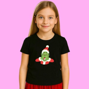Tricou Grinch Surprins, din bumbac 100% Copii | Dama | Barbat - Img 2